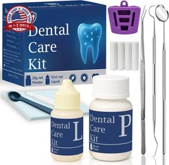 Zinc Oxide Eugenol Dental Cement Tooth Repair kit for Broken Teeth, Temporary Fi
