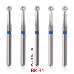 50pcs Fresas diamante Dental para agarre fricción pieza mano alta FG1.6mm 10 box