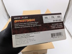 Microflex Synetron Powder Free Latex Exam Gloves XXL Extended Cuff Case of 500