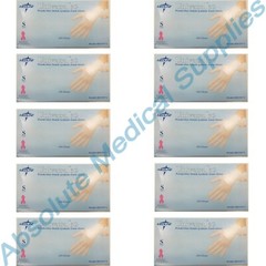 *1,000-Gloves* Medline Universal 3G Polyvinyl Chloride White Small MDS196074