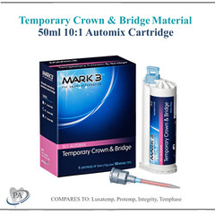 Dental Temporary Crown and Bridge Material Cartridges A1,A2,A3 or B1 made in USA