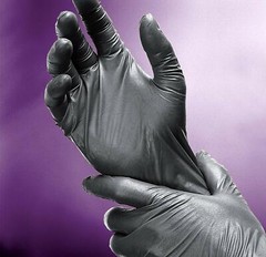 Adenna SHD935 Shadow Nitrile Powder Free Exam Gloves, Medium, Black, 100 Count