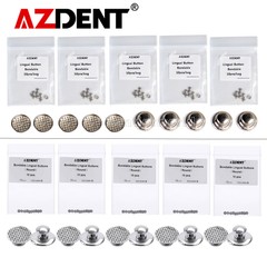 Dental Orthodontic Metal Lingual Buttons Round Base Bondable Mono/Split
