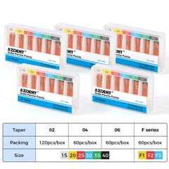 AZDENT Dental Gutta Percha Points Absorbent Paper Points Taper Endodontic Root