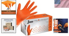 Latex-Free Orange Cleaning Gloves – XXLarge, 6 mil Thickness