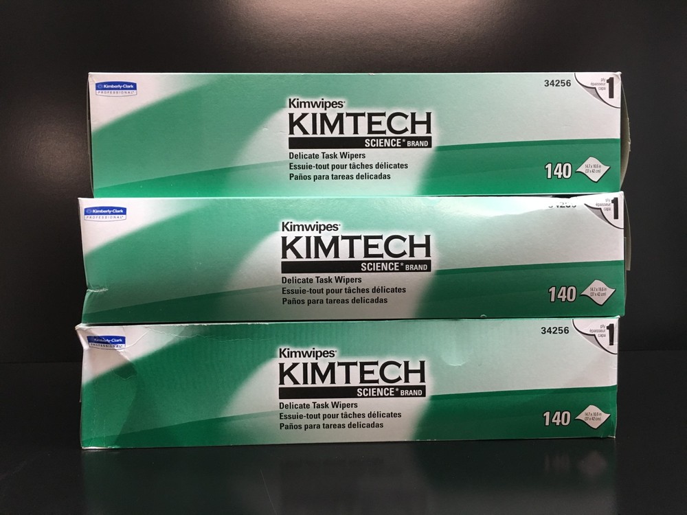 Kimtech REF 34256 White 1-Ply Kimwipes Delicate Task Science Wipers Lot 6 PKS