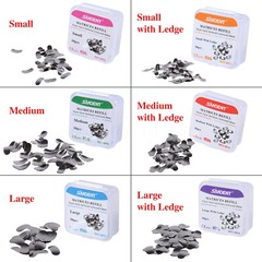 50 Pcs Dental Metal Matrices Matrix Band Sectional Contoured Refill S/M/L 35μm