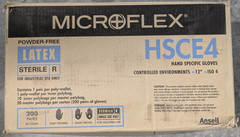 Microflex HSCE4-879 Sterile Latex Cleanroom Gloves Size 6.5 – 5 packs = 50 pair