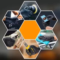 8 Mil 100/200/300/400Pcs Nitrile Disposable Gloves Powder Latex Free L & XL Size