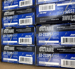 Ambi-dex Octane Blue Large Disposable Gloves – 3 mil 63-233PF/L Case of 10