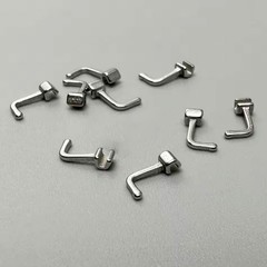 Dental Orthodontic Crimpable Hook Left/Right Sliding 90 Degree Bending 10Pc/pack
