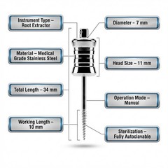 Dental Tooth Root Extractor