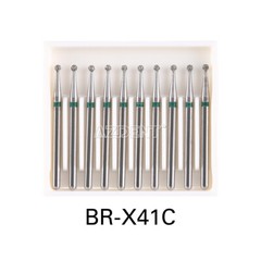 8Types AZDENT Dental Diamond Burs Stainless Steel Ball Round FG XL FG 1.6mm 25mm