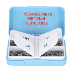 50Sets Dental Orthodontic Buccal Tube 1st 2nd Molar Tube Roth MBT 022/018 AZDENT