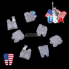 AZDENT Dental Orthodontic Braces Clear Ceramic Bracket Roth Slot.022 Hooks 3 4 5