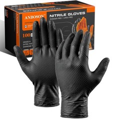 ANBOSON Nitrile Gloves XL 10 Mil Powder-Free Latex-Free Lab Use 100 Ct