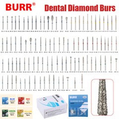 SANDENT Dental Diamond Burs FG 1.6mm for High Speed Handpiece 5Pcs/pack Drills