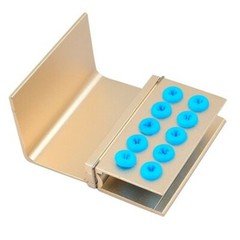 1件牙科支架块带盖高压灭菌器消毒盒10/16/24孔-