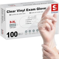 Clear Vinyl Exam Gloves, Latex-Free, Disposable Medical Gloves, Cleaning Glov…