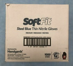 Handgards SoftFit MEDIUM Thin Nitrile Gloves Latex-Free Powder-Free Case of 1000