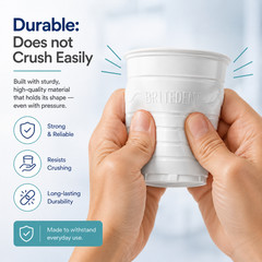 Disposable Plastic Dental Drinking Cups 1000/Cs 5 Oz BRITEDENT