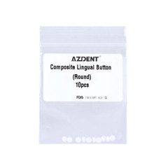 AZDENT Dental Orthodontic Lingual Buttons Bondable Round/Rectangular Mesh Base