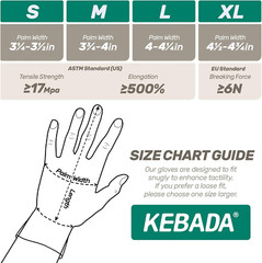 Nitrile Gloves D1, Nitrile Disposable Gloves for Cleaning, Food Prep, Industrial