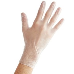 Noble Products Powder-Free Disposable Clear Vinyl Gloves – Large – 100/Case