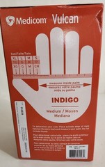 MEDICOM Vulcan Latex-Free Indigo Nitrile Gloves, Size M – 150 Count
