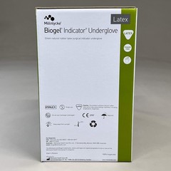 MOLNLYCKE Biogel Latex Surgical Indicator Underglove SZ 7.5 Green 50 Pairs 31275