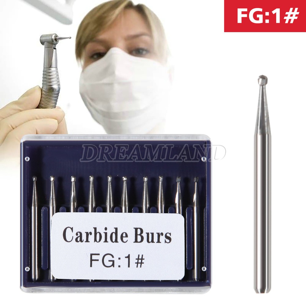 Dental Surgical 25mm /Clinic 19mm Carbide Burs Friction Grip FG Round High Speed