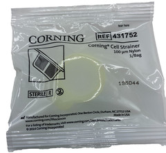 LOT OF 10 CORNING 431752 100µm Cell Strainer, Yellow, Sterile, Nylon 1/Bag New🎯
