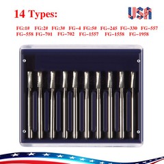 10-100 Dental Clinic Tungsten Carbide Bur Round type For High Speed Handpiece