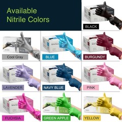 FifthPulse Cool Gray Nitrile Disposable Gloves – Latex Free food Safe Cleaning