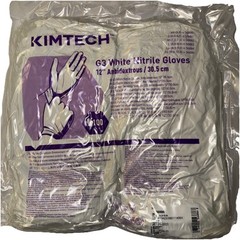 Kimtech G3 White Nitrile Cleanroom Gloves 12” Length 6.3 Mil Size: XL (100 Ct)