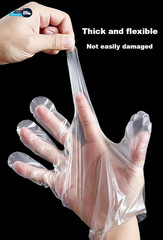 400 Count Disposable Poly Plastic Gloves for Cooking Food Prep and Food Service