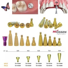 US 5Pcs Dental Healing Abutment Mini/Regular Hiossen Osstem ET TS Ti Implant Cap