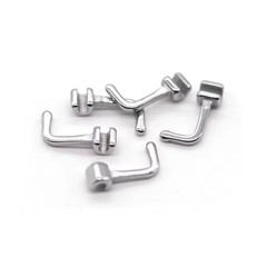 Dental Orthodontic Crimpable Hook Left/Right Sliding 90 Degree Bending 10Pc/pack