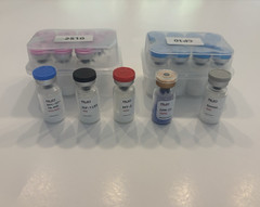 Assorted RUO Reagent Vials Lot for Biological/Medical Laboratory Use (peptides)