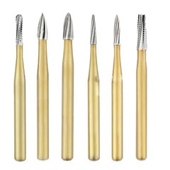 10 Pcs Dental Trimming&Finishing Gold Burs Carbide Burs 7901/7803/7104/7404/1958