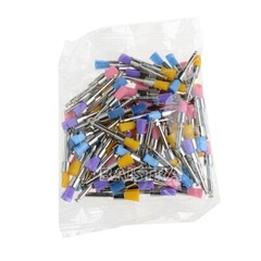 100pcs Dental Prophy Polishing Brushes Polisher Flat Type Colorful Nylon