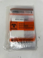 50-1000 6″ x 9″ Biohazard Econo-Zip Specimen Transport Bags 2mil 3 Wall + Pouch