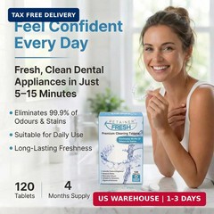 Retainer Fresh Retainer Cleaner Tablets – Denture Cleaner, Retainer Cleaning Tab