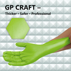 GP Craft Green Nitrile Gloves Disposable Latex-Free (100/count) 8 Mil Thick