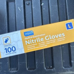 New Inspire Cobalt Blue Medical Examination Nitrile Gloves Size L Box of 100