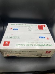 Schneider Blue Vinyl Synthetic Exam Gloves, Small, Case of 1000, VSFB3001