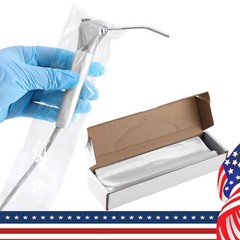 Dental 3 Way Air Water Syringe Handpiece HVE/SE Sleeves Cover 2.5”X10” Clear