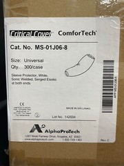 Alpha ProTech Sleeve Cover Chemical Resistant Universal Size White 300 Covers