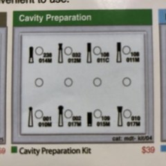 MDT Dental Cavity Preparation Kit #4 8-FG Diamond Burs & autoclavable