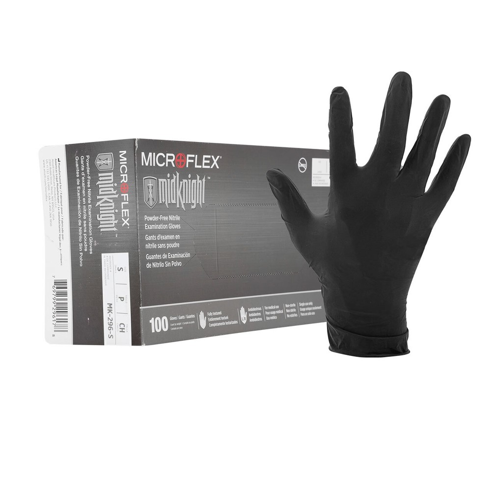 Microflex MK296S Small MidKnight Black Powder-FREE Nitrile Gloves